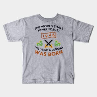 1946 The Year A Legend Was Born Dragons and Swords Design Kids T-Shirt